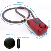 Kunci Alarm Pintar Anti Maling Tahan Air dengan Kabel Baja 80cm, Kompatibel dengan AirTag Find My, untuk Keamanan Luar Ruangan