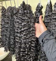 Ekstensi rambut manusia keriting Burmese rambut keriting Vietnam mentah