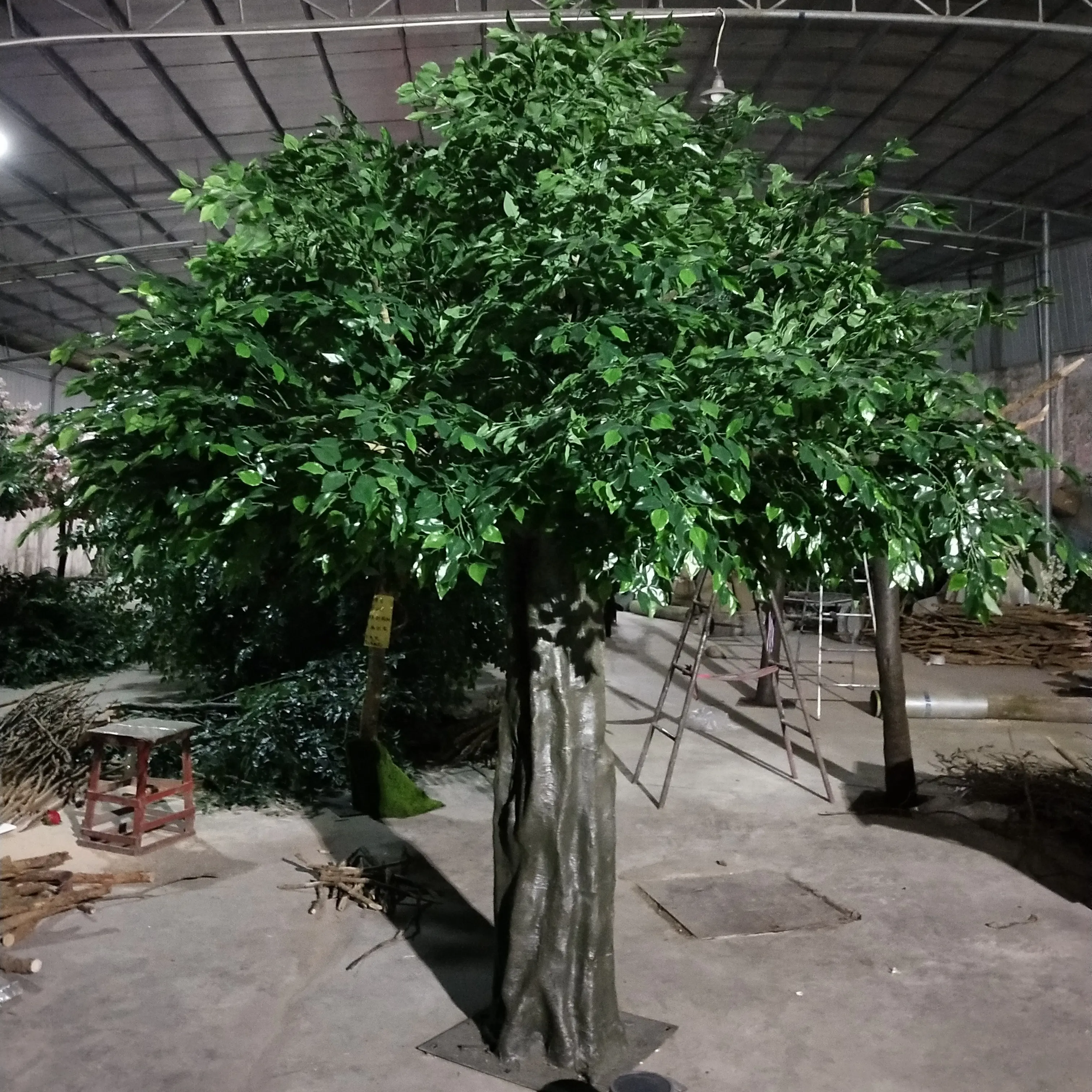 बड़े बगीचे सजावट नंदी पेड़ कृत्रिम हरे पेड़ों बिक्री के लिए बरगद का पेड़