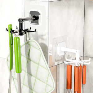 Gancio Girevole Salvaspazio per Porta dell'Armadio, Portautensili da <span class=keywords><strong>Cucina</strong></span> Rotante, Installazione Senza Foratura, Montaggio Facile - Product Image 3