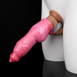 Funda para pene con anillo anticaída, alargamiento y extensor de pene de silicona suave, Juguetes sexuales para hombres, masturbador Masculino - Product Image 2