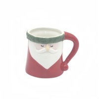 Regalos creativos de Navidad, tazas de café y leche de dolomita pesada de cerámica blanca y roja para uso en fiestas