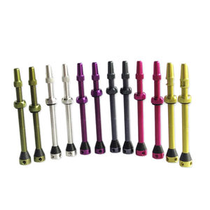 High Quality 100mm <b>Tubeless</b> Presta <b>Valve</b> for Bicycle Anodized Pink Aluminum Alloy Premium Accessory - Product Image 2