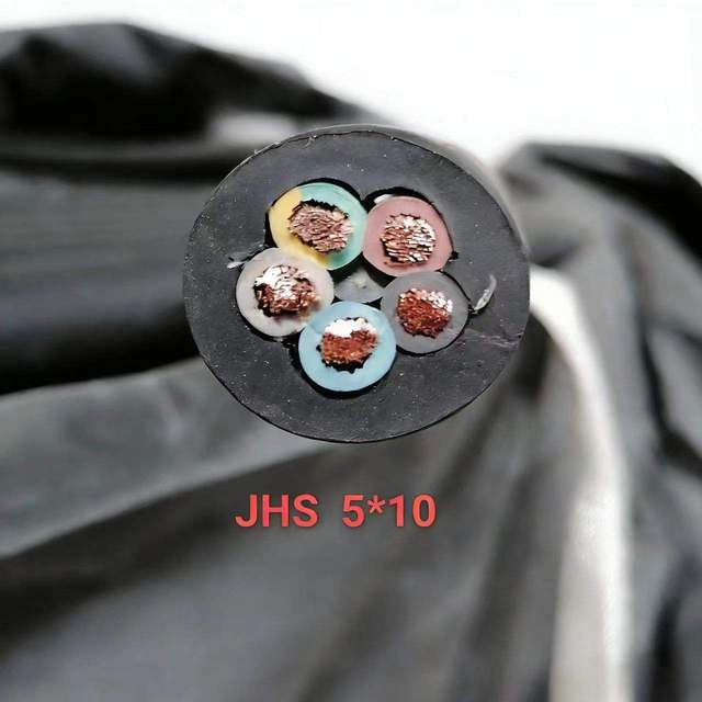 JHS 5 Core 10mm2 Waterproof Rubber Cable 450/750V Submersible Pump Power Cable Flexible Copper Wire