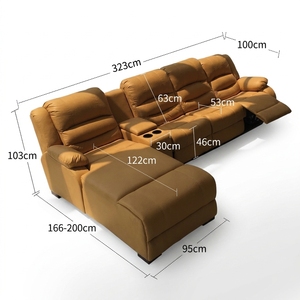 Sofá de Lujo: Cabina Multifuncional con Diseño Espacial de Primera Clase, Tela Moderna y Minimalista para Salas de Estar Pequeñas, Reclinable - Product Image 2