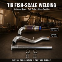 Système d'échappement Catback en titane modifié pour la performance, avec tuyau d'échappement, silencieux, downpipe et tube intermédiaire. Service personnalisé uniquement.