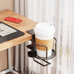 ที่วางแก้วกาแฟโลหะปรับระดับได้ หมุนได้หลายมุม พร้อมที่แขวนหูฟัง - Product Image 4