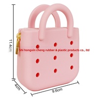 Sac de rangement compact en silicone perforé pour écouteurs, motif chiot ou panda, grande capacité, pour femmes