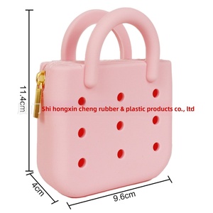 Sac de rangement pour écouteurs mini portable en silicone perforé, motif chiot ou panda, porte-monnaie compact et pratique grande capacité pour femme - Product Image 2