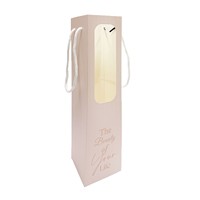 Boîte d'emballage pour bouquet de fleurs unique pour la Saint-Valentin avec fenêtre transparente, sac DIY, poignée en corde, carton blanc
