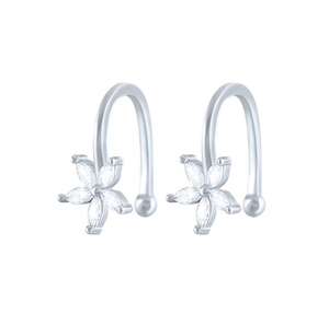 Minimalist Wedding Party Jewelry 925 <strong>Silver</strong> No Piercing Leaf Olive Branch Earrings <strong>Ear</strong> Clips Leaves <strong>Ear</strong> <strong>Cuff</strong> Conch Earrings - Product Image 2