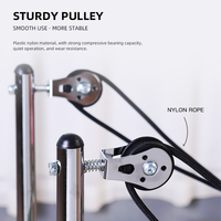 Appareil de Pilates portable et pliable pour la santé, avec cadre gris et rose, durable, pour studio de Pilates, yoga à domicile, fitness, réglable et multifonctionnel pour le corps