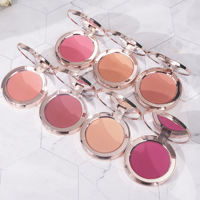Poudre pressée pour le visage en forme de cœur, couleur rose dorée scintillante, maquillage en marque privée, poudre blush