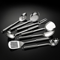 Ustensiles de cuisine en métal bon marché, ustensiles de cuisine à spatule fendue, batterie de cuisine en acier inoxydable