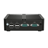 Mini PC Robusto y Silencioso con Doble LAN, 2 COM, USB, HD, VGA, SSD, Compatible con Windows y Linux para Dispositivos Edge