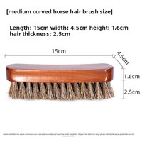 Brosse à chaussures en crin de cheval de taille moyenne, écologique, à prix d'usine, pour l'huilage, le polissage et l'élimination de la poussière, à poils doux