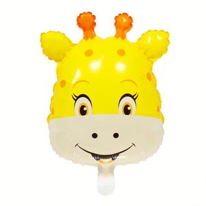 Ballon en aluminium à tête d'animal de 18 pouces Version Q Cadeau d'événement Ballon en film d'aluminium pour la fête d'anniversaire de bébé Décorations de fête de mariage - Product Image 3