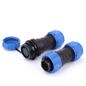 Водонепроницаемые авиационные разъемы SP21 IP68 из меди и нейлона, 2/3/4/5/7/9/12-контактные, гнездовые и штекерные, для наружного промышленного применения, силовой штекер - Product Image 2