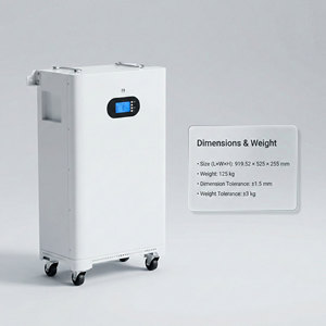 Dubai Stock 51.2V 15kwh LiFePO4 Home <b>Backup</b> <b>Battery</b> 15kWh Floor Standing Storage Cabinet With Wheels CE 10 Years Warranty - Product Image 2