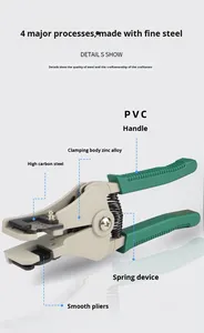 Coupe-boulons miniature automatique, outil multifonctionnel pour dénuder les fils, avec pinces à peler et à tirer en acier au carbone pour électriciens et bricoleurs - Product Image 3