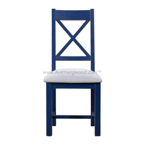 เก้าอี้รับประทานอาหารทำจากไม้พร้อมที่นั่งผ้าพียูไม้เนื้อแข็งเฟอร์นิเจอร์ห้องรับประทานอาหารไม้โอ๊ค/ไม้สน/อะคาเซียไม้เนื้อแข็งผู้จัดจำหน่ายจากเวียดนาม - Product Image 1