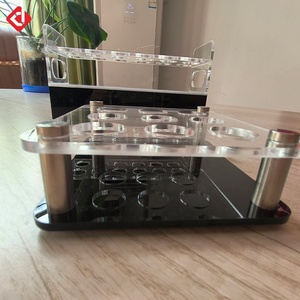 Portavasos recargable luminoso LED, acrílico iluminado, 16 vasos, soporte de exhibición de cóctel, bandeja de servicio de vaso de chupito para club nocturno VIP - Product Image 4