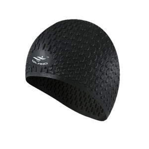 Bonnet de bain en silicone personnalisé unisexe adulte grande taille imperméable élastique protection des oreilles protection des cheveux - Product Image 2