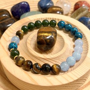 Pulsera de Piedra Natural con Cuentas de Vidrio Coloridas, Joyería de Mindfulness, Producción Propia para Mayoristas, Opción de Envío con Seguro - Product Image 3