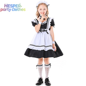 Costume d'Halloween HESPER, déguisement de demoiselle d'honneur, tenue noire et blanche, robe pour enfants, vêtements de scène pour le carnaval - Product Image 2