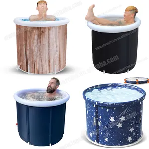 Custom Portable Ice Bath with Insulated Lid for Outdoor/Indoor Use Freestanding Ice Bath Tub for Athletes Cold Soaking Bathtub
