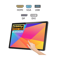 Nouvel écran tactile capacitif de 21 pouces avec coque métallique, interfaces USB et RS232, 1080P HD pour usage professionnel