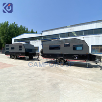 CAMPTRL Caravane de voyage légère entièrement équipée, facile à remorquer, avec cuisine et salle de bain pour les voyages sur route