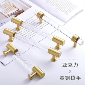 Poignée longue en laiton et acrylique cristallin pour armoire, commode, cuisine moderne, chambre, salle de bain, extérieur, tiroir – Durable et facile à installer - Product Image 6