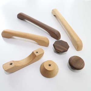 キッチンキャビネットハンドル引き出し無垢材家具木製ドア引き出しノブ食器棚ハンドル家具装飾引き - Product Image 2