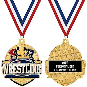 Free Design Gold Metall maßge schneiderte Tokio Medaille Wrestling Wrestling Medaillen