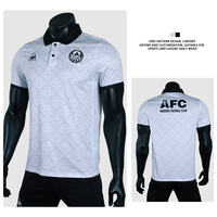 Maglia da Calcio Personalizzata per Squadre, Stampa Bianca con Colletto Pieghevole, Uniforme da Calcio ad Asciugatura Rapida e Traspirante, Abbigliamento Sportivo all'Ingrosso
