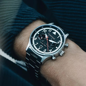 นาฬิกาข้อมือผู้ชาย Shi Ying Luxury Chronograph ระบบจับเวลา กลไกญี่ปุ่น ตัวเรือนสแตนเลส กระจกแซฟไฟร์ กันน้ำ - Product Image 6