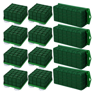 Green Plastic Floral <b>Foam</b> <b>Blocks</b> 120x120x80mm And 300x120x80mm For Flower Arrangement Wedding Decorations Tabletop Wall Hanging - Product Image 1