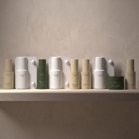 Boîte cosmétique en pulpe moulée biodégradable durable, emballage en pulpe de papier recyclable personnalisé pour flacon de soin de la peau