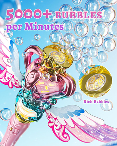 Máquina de Burbujas Giratoria Recargable con Luz para Niños, Juguete con 12 Recargas de Burbujas y Música, Varita de Burbujas de Princesa para Niñas - Product Image 4
