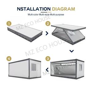 Maison préfabriquée économique <span class=keywords><strong>de</strong></span> 20 pieds, <span class=keywords><strong>conteneur</strong></span> pliable pour camping, mini-maison portable pour réfugiés, maison mobile - Product Image 2
