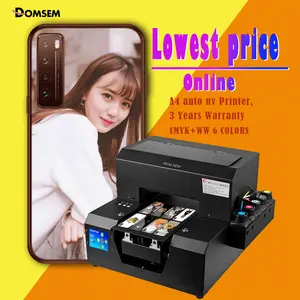 Küçük PVC kart yazıcı UV mürekkep püskürtmeli Flatbed A4 boyutu 2880dpi ile epson baskı kafası