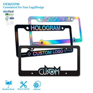 Beste Bedrukte Plastic Hologram Koolstofvezel Kentekenframe Fabricage Voor Promoties - Product Image 1