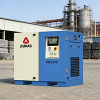 Compresseur d'air à vis à aimant permanent Dukas à économie d'énergie 15kW-75kW, 8-10 bars, adapté aux applications industrielles.