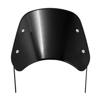 Pare-brise de moto de style vintage, anti-rayures, en PC, pare-vent en métal et plastique, installation facile, universel 6,5/9,45 pouces