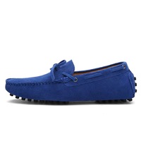 Mocassins de conduite personnalisés pour hommes, grandes tailles 39-49, en cuir microfibre, chaussures à plateforme avec fermeture à lacets, empeigne en cuir souple