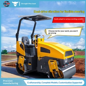 Compacteur vibrant portatif à double rouleau pour pelouse, type véhicule, petit compresseur vibrant manuel - Product Image 1