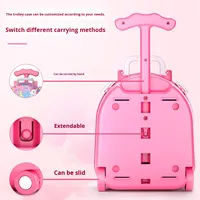 BJQ OEM Mini ensemble de coiffeuse en plastique portable 3-en-1 maquillage jeu de simulation jouets cosmétiques ensemble de beauté pour filles de 4 à 6 ans