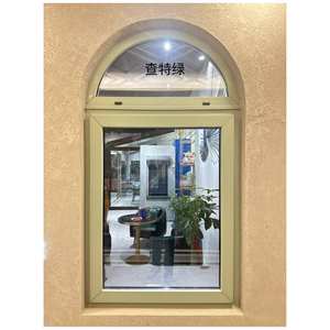 Portes et fenêtres en PVC TRYBA, film vert clair, triple <span class=keywords><strong>vitrage</strong></span> trempé, pour bâtiments de villas - Product Image 1