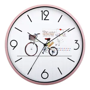 Горячее часы настенные круглые пластиковые скатерти для домашнего декора и продвижение 12-дюймовые настенные часы